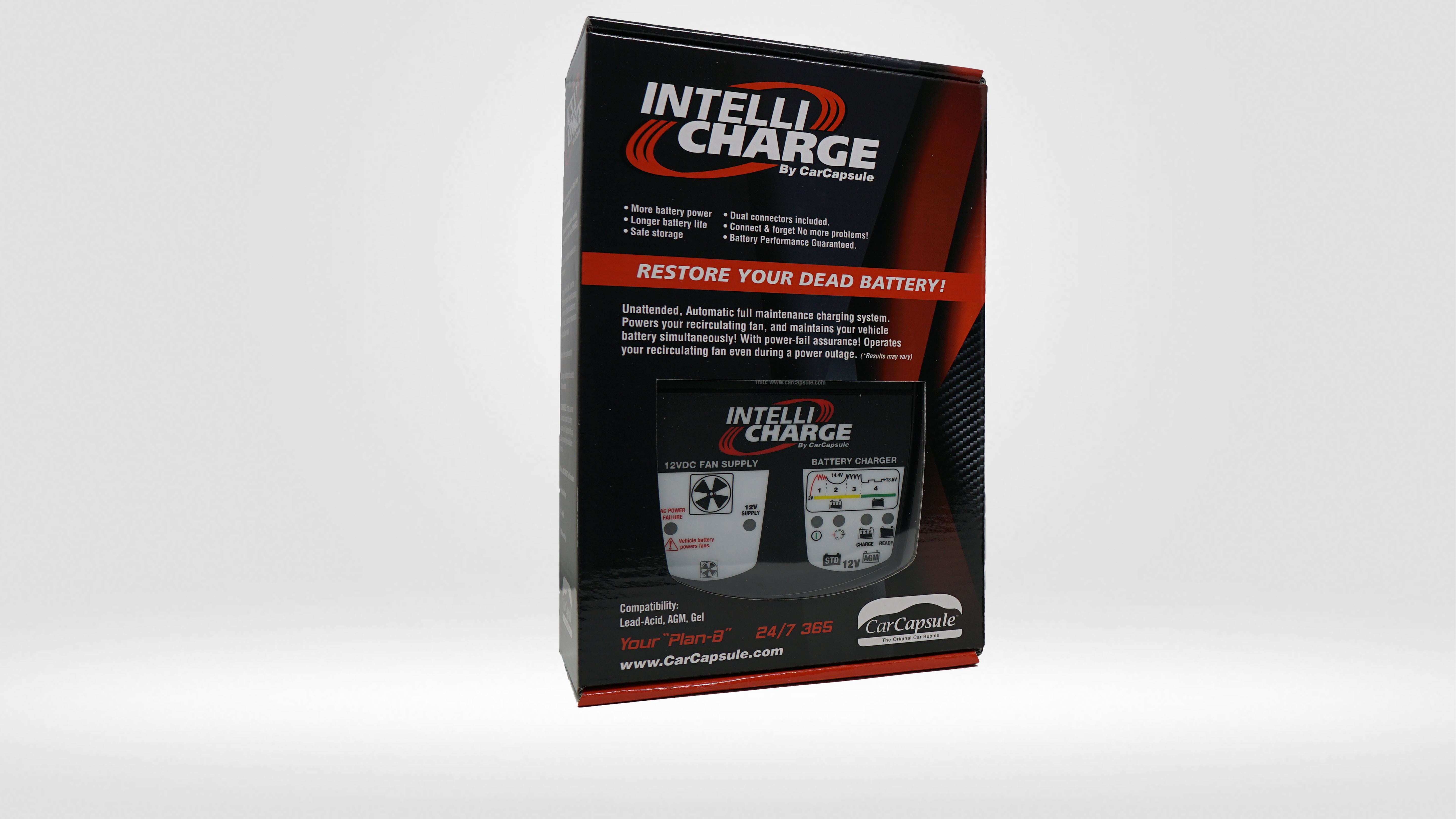CarCapsule 16 ft Indoor Signature Series Vehicle Capsule w/Road Emblazoned Floor & IntelliCharger