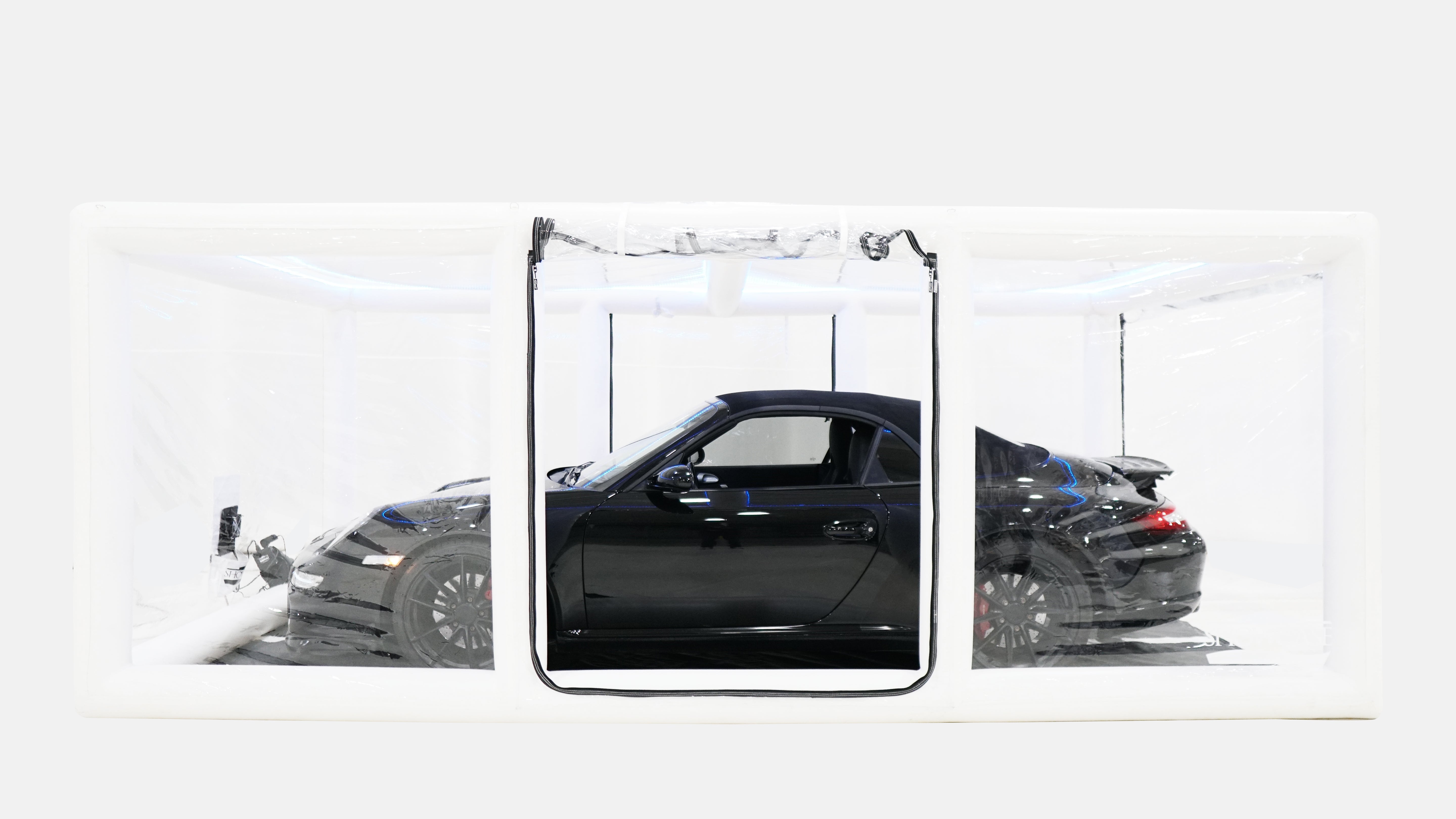 CarCapsule 16 ft Signature Series ShowCase Indoor Capsule w/ Road Design Floor, IntelliCharger & LED Kit - CCSH16SIG