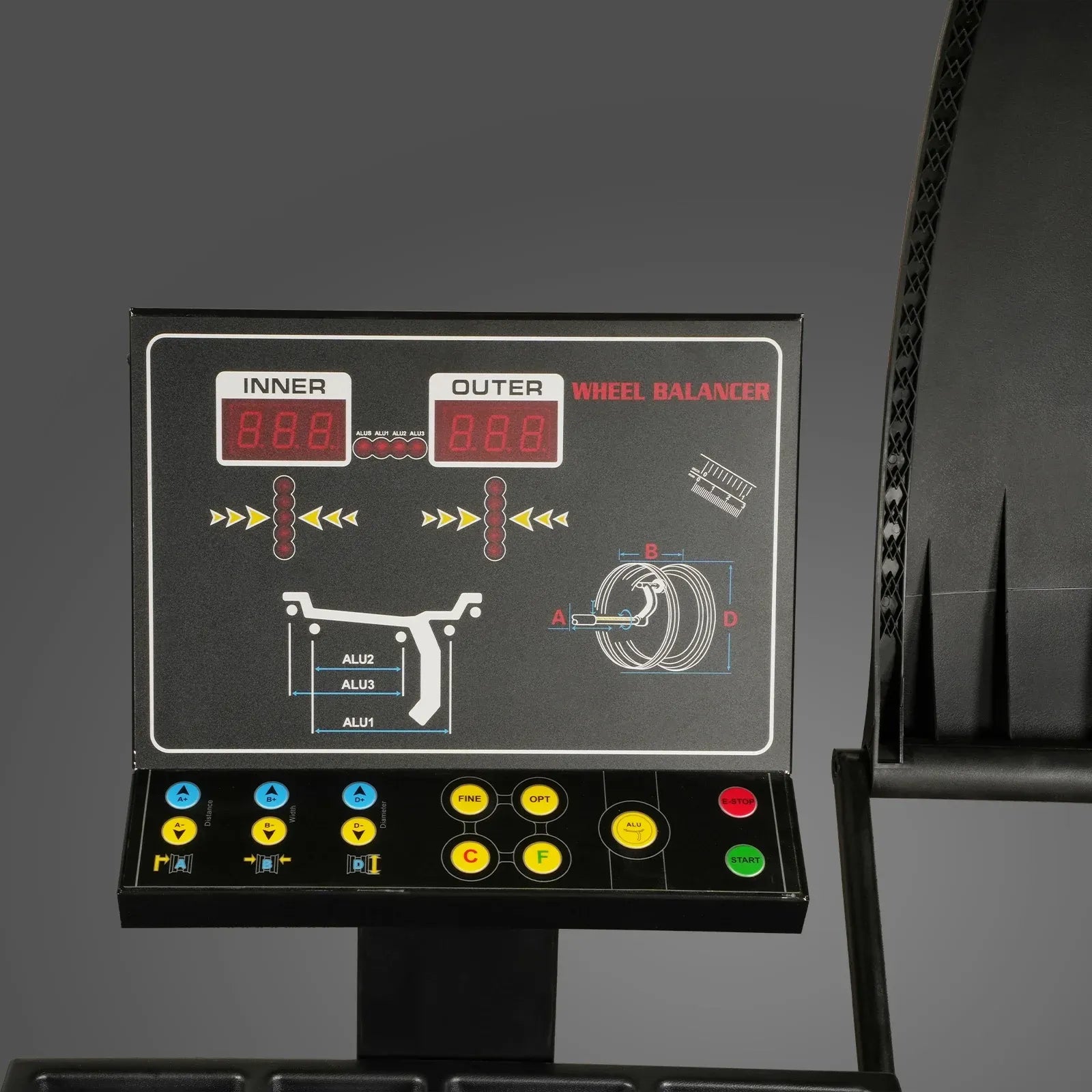 MechMaxx 10–24" Wheel Balancer with Laser Guidance and LED Light, Model WB857