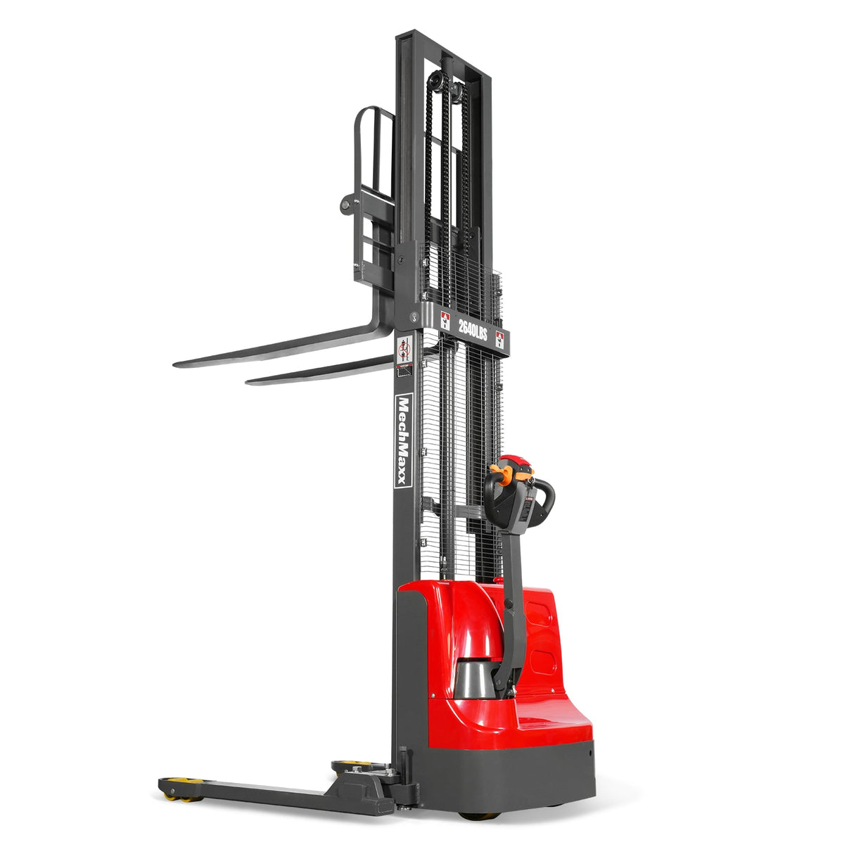 MechMaxx F26-118S 2640 lb Lithium Electric Straddle Stacker 118-Inch Lift