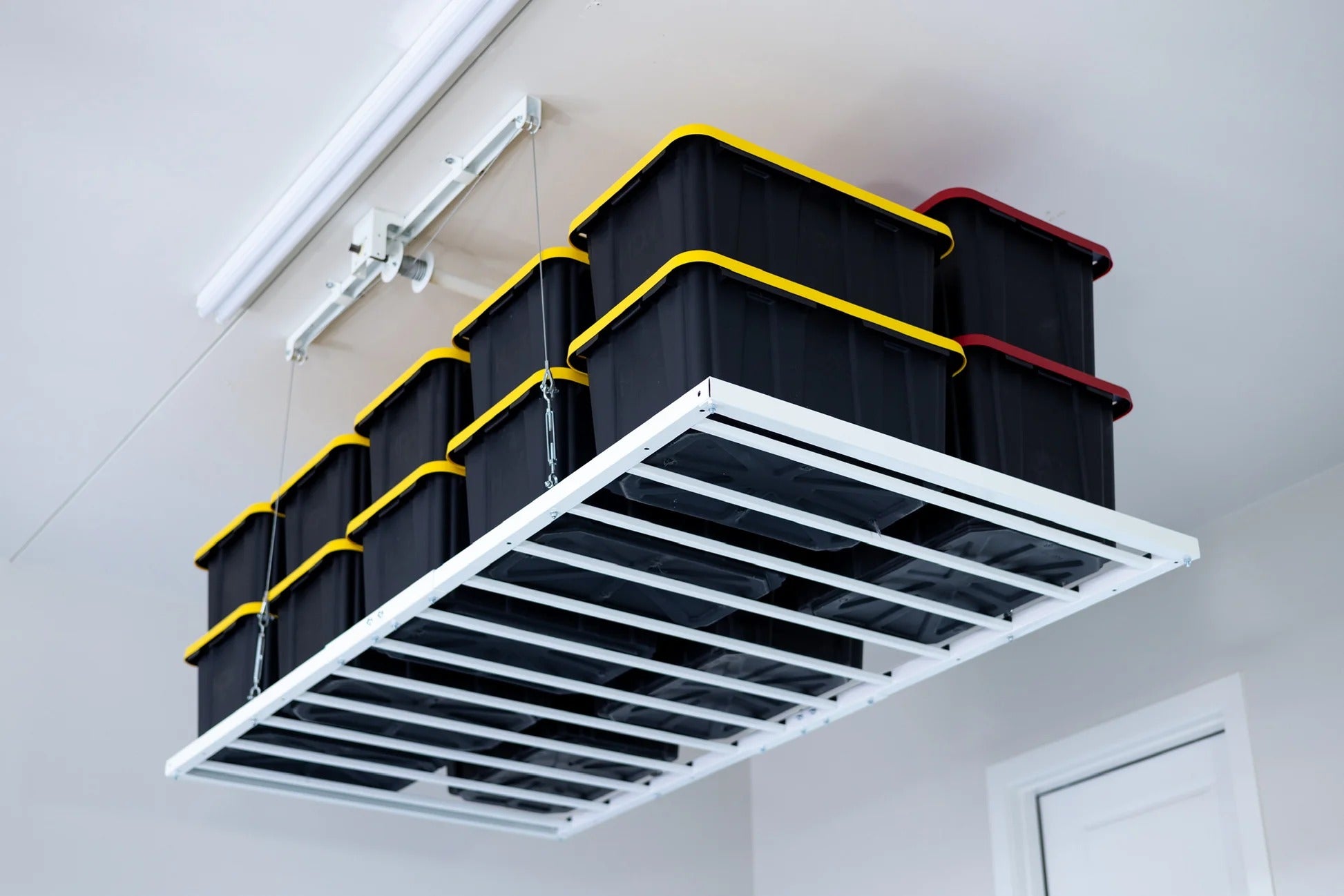 EZ Garage Storage E-Z Lift MAX 4 ft x 8 ft Overhead Storage Lift 11 ft Drop 400 lb - R4X8M