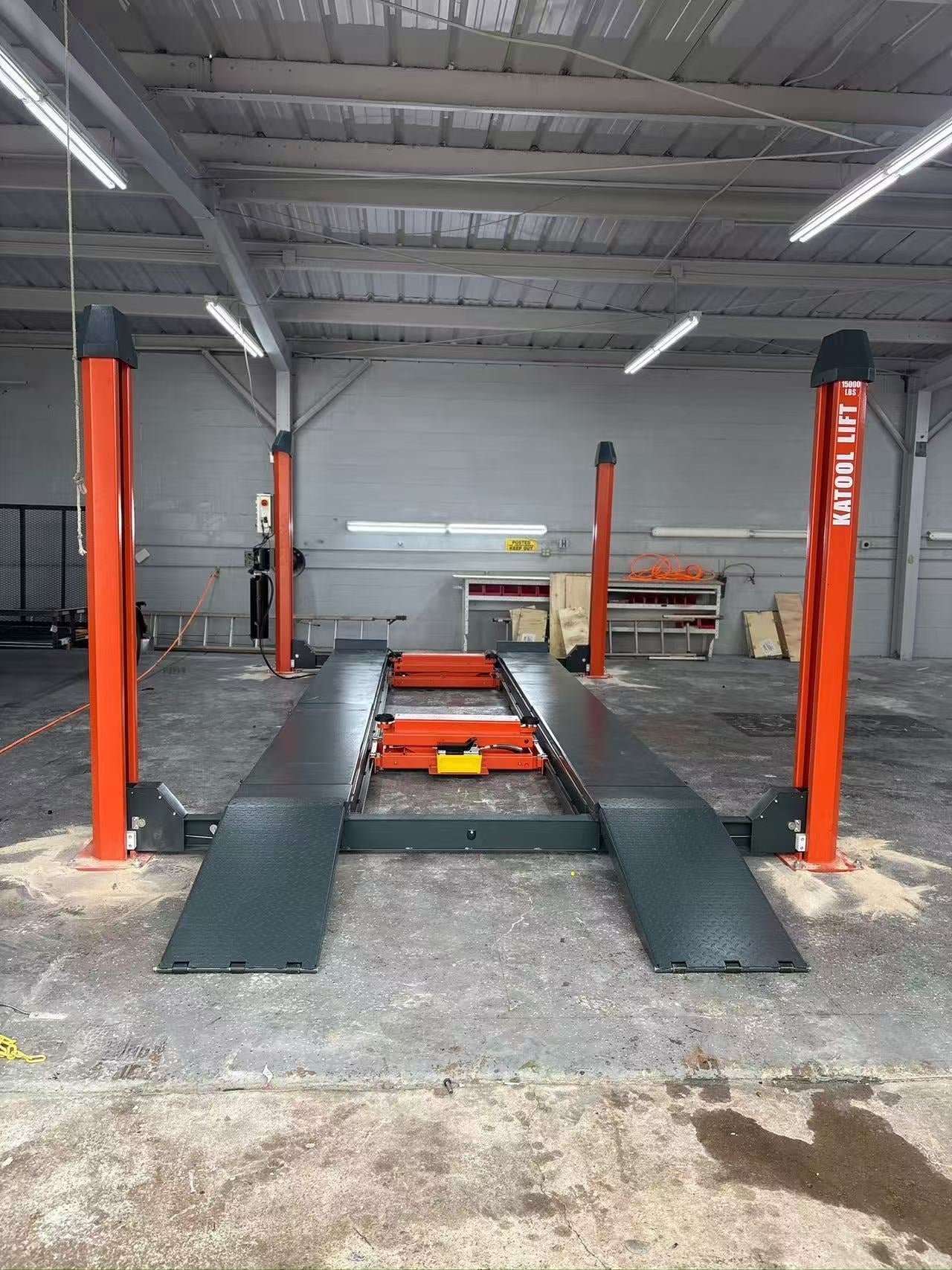 Katool KT-4H150 15,000 lb 4-Post Alignment Lift with Rolling Jack Included