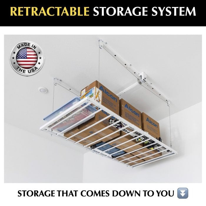 EZ Garage Storage E-Z Lift Pro RV 4 ft x 8 ft Overhead Storage Lift 17 ft Drop 700 lb - R4X8PRV