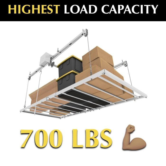 EZ Garage Storage E-Z Lift Pro RV 4 ft x 8 ft Overhead Storage Lift 17 ft Drop 700 lb - R4X8PRV