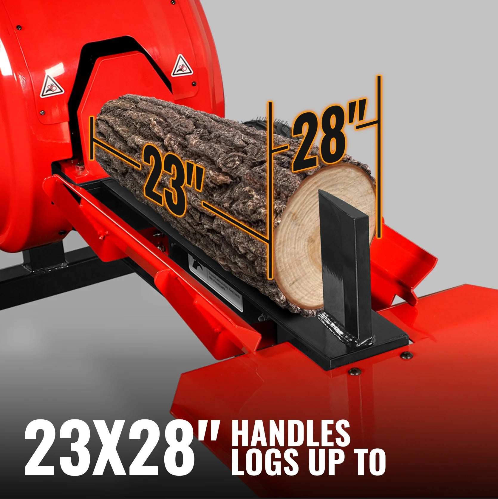 MechMaxx 34 Ton Kinetic Log Splitter with 7HP Ducar Engine, 28" Capacity and 3-Second Cycle Time, Model KT34