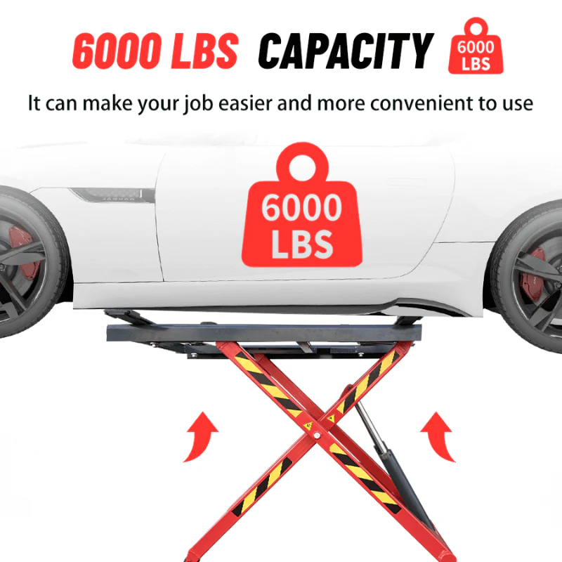 Katool KT-X66 6,600 lb Portable Mid-Rise Scissor Lift for Home Garage