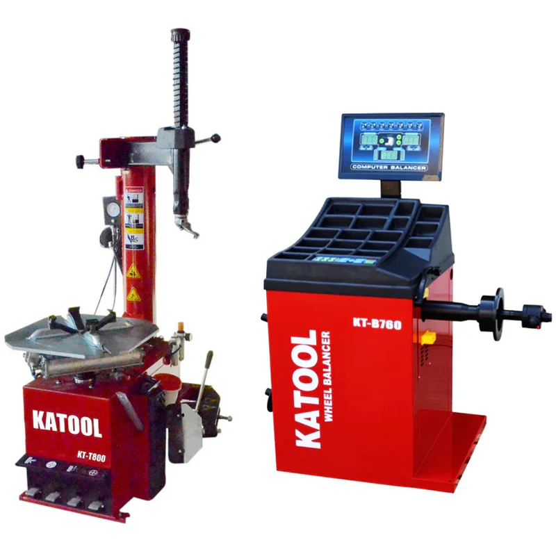 Katool KT-T800 Tire Changer & KT-B760 Wheel Balancer Shop Combo