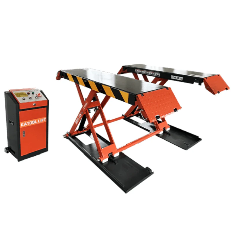 Katool KT-X90E 8,000 lb Electric Mid-Rise Scissor Lift with Low-Profile Base