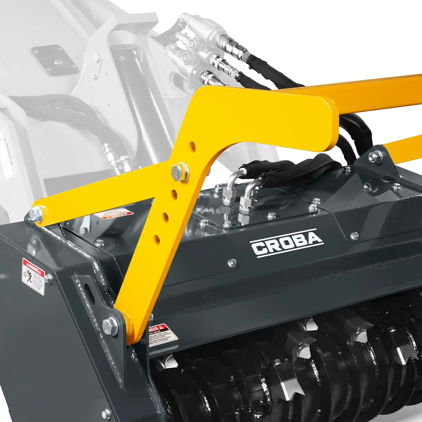 MechMaxx 37" Forestry Drum Mulcher Attachment for Mini Skid Steer with Hydraulic Flow Range 11–16 GPM, Model MCH37