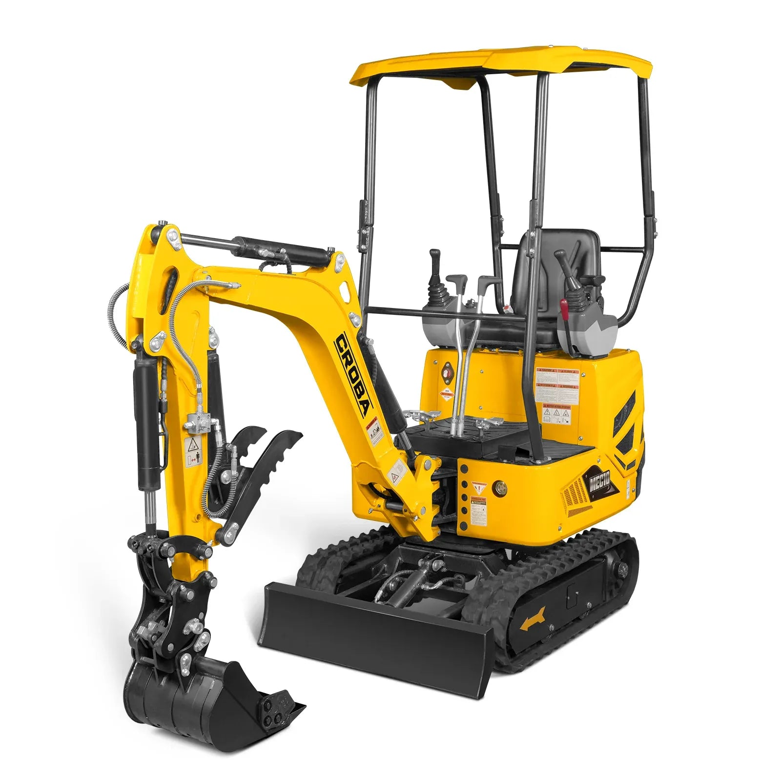 MechMaxx Mini Compact Excavator with B&S VANGUARD 408cc 14HP Engine, 65.7" Max Digging Depth, 2370 lb Operating Weight, Model MEC10