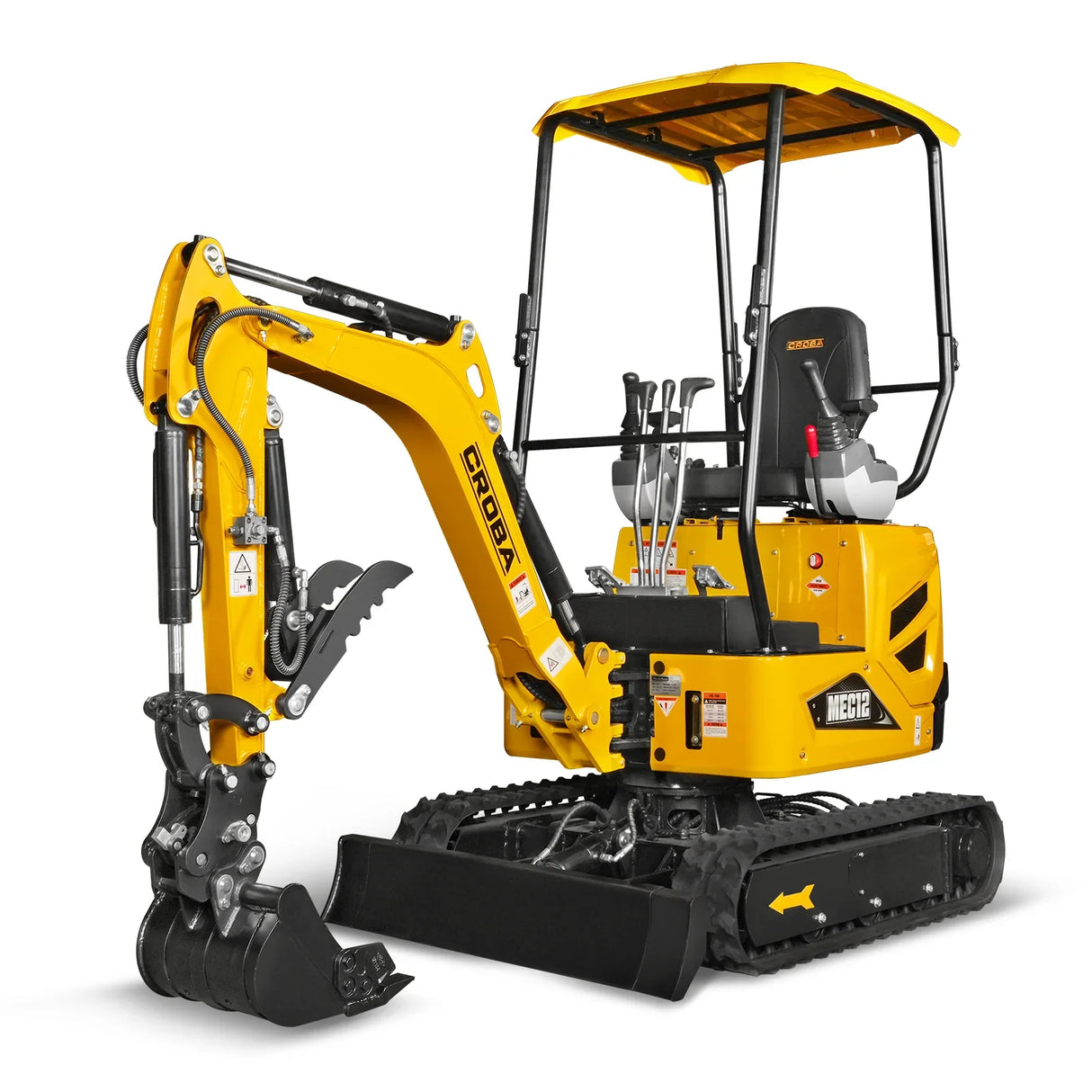 MechMaxx Mini Compact Excavator with Kubota D722 Engine, 65.7" Max Digging Depth, 2700 lb Operating Weight, Model MEC12