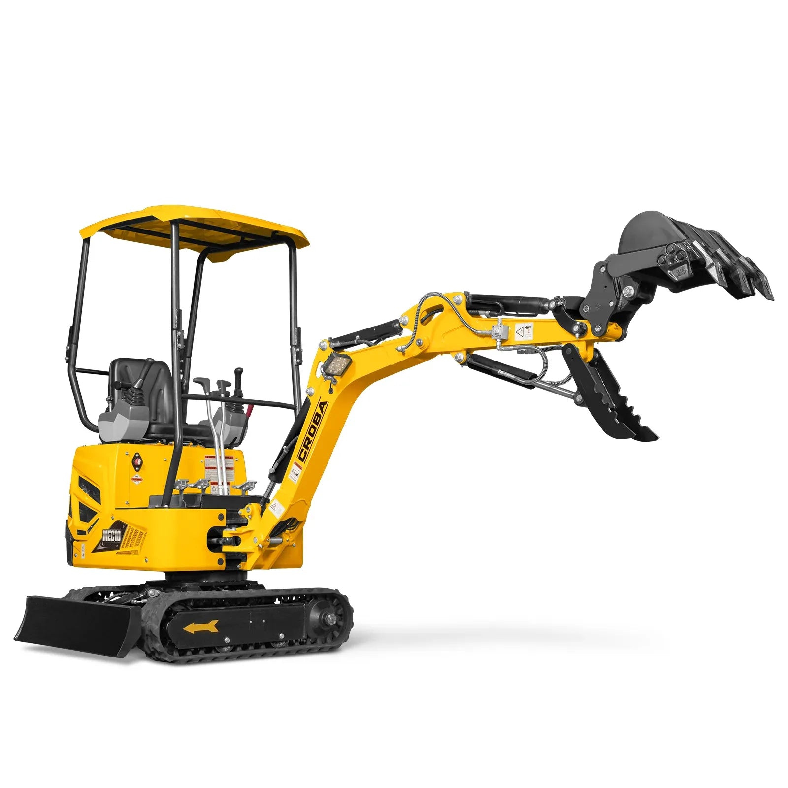 MechMaxx Mini Compact Excavator with B&S VANGUARD 408cc 14HP Engine, 65.7" Max Digging Depth, 2370 lb Operating Weight, Model MEC10