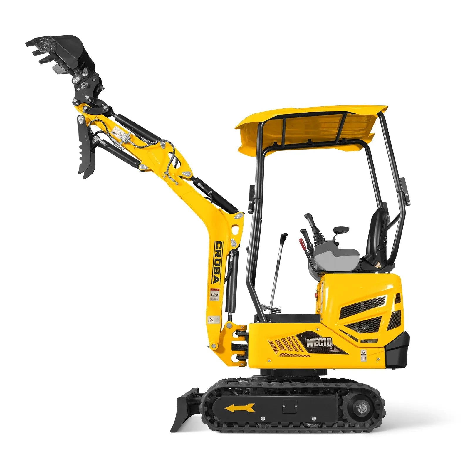MechMaxx Mini Compact Excavator with B&S VANGUARD 408cc 14HP Engine, 65.7" Max Digging Depth, 2370 lb Operating Weight, Model MEC10