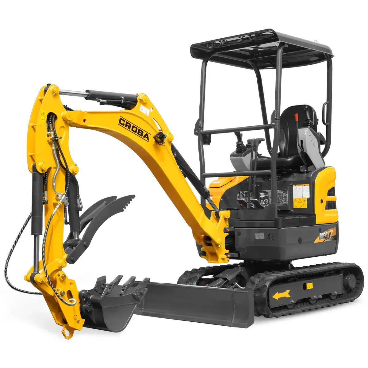 MechMaxx Mini Compact Excavator with Kubota D902 Engine, 95" Max Digging Depth, 4190 lb Operating Weight, Model MEC17PRO