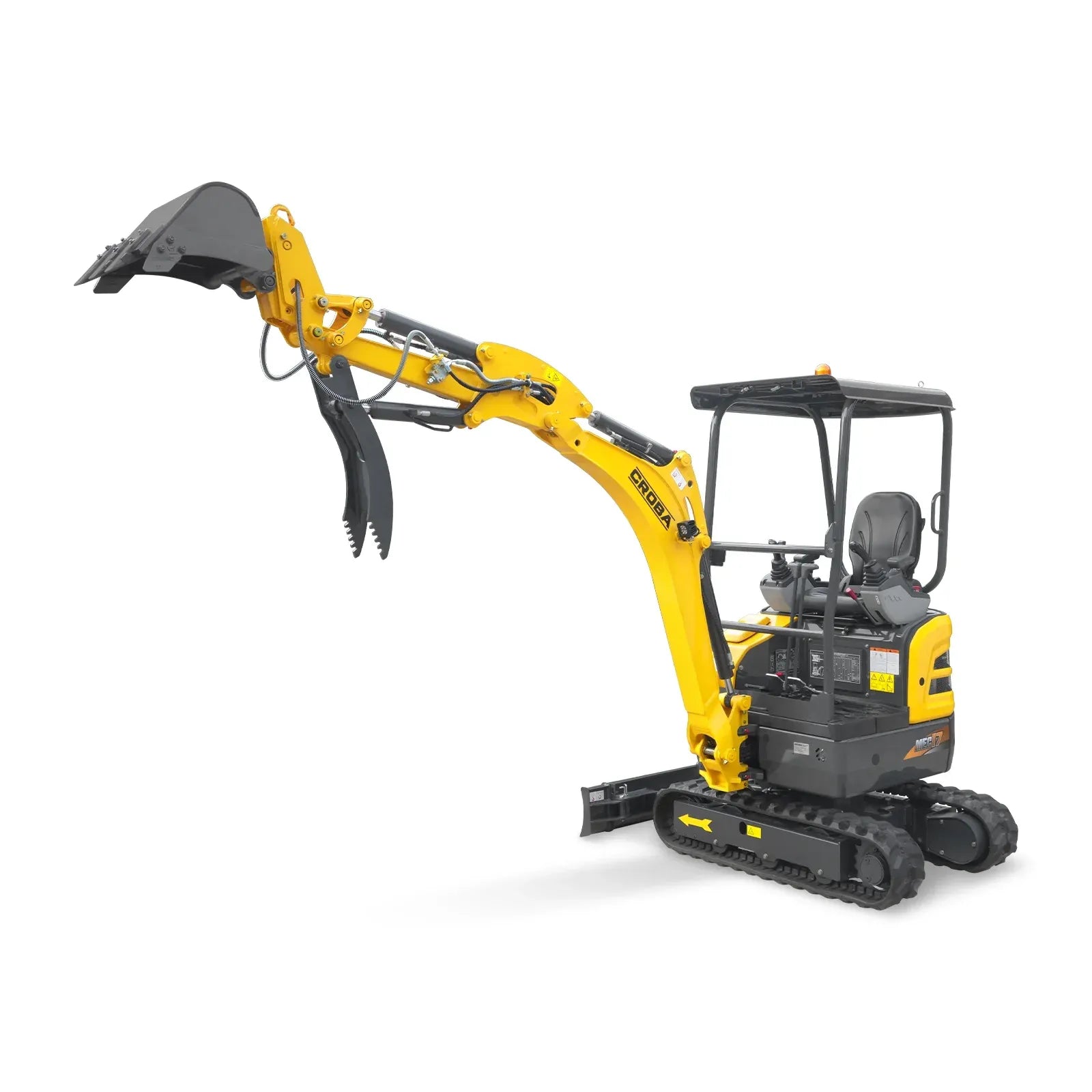 MechMaxx Mini Compact Excavator with Kubota D902 Engine, 95" Max Digging Depth, 4190 lb Operating Weight, Model MEC17PRO