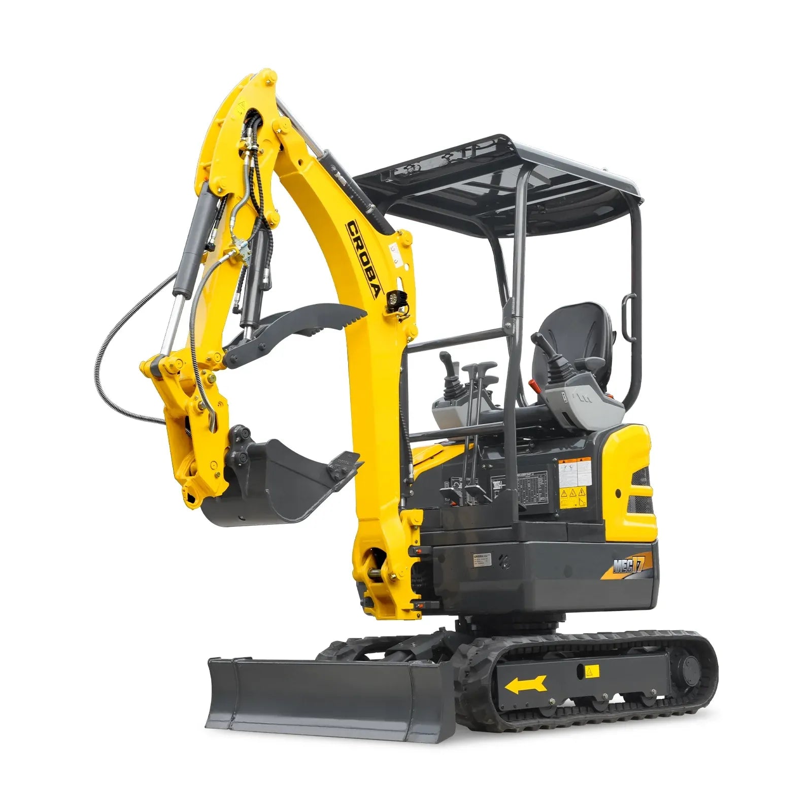 MechMaxx Mini Compact Excavator with Kubota D902 Engine, 95" Max Digging Depth, 4190 lb Operating Weight, Model MEC17PRO