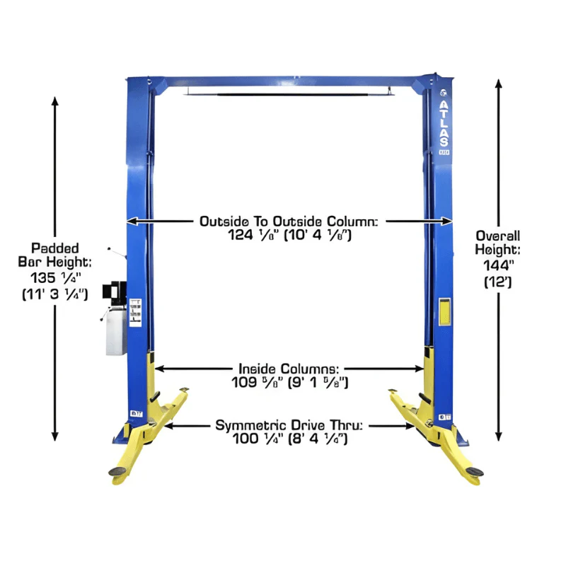 Atlas PRO-9D 9,000 lb Overhead 2-Post Lift