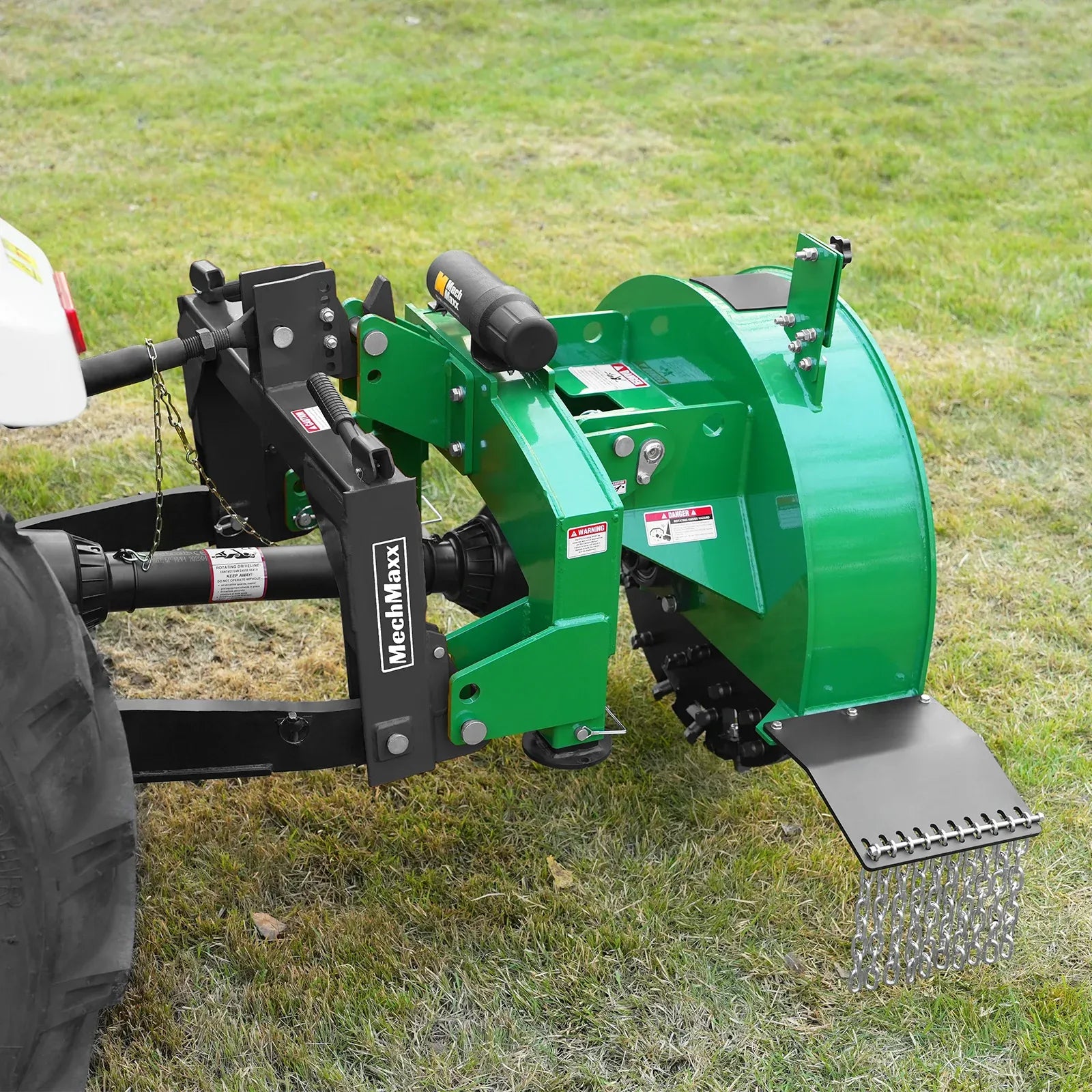 MechMaxx 3-Point PTO Stump Grinder with 30" Flywheel and 44 Carbide Teeth for 40–100HP Tractors, Includes PTO Shaft with Slip Clutch, Model SG30PRO