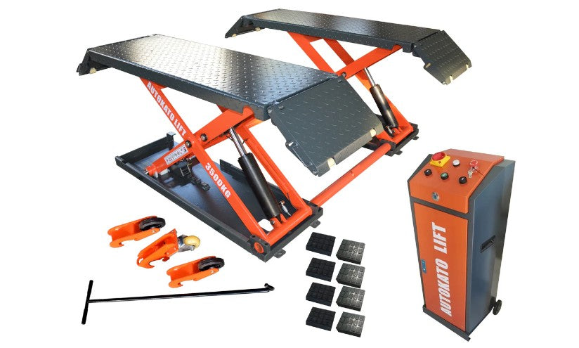 Katool KT-X85 8,000 lb Electric Mid-Rise Scissor Lift for Auto Shops