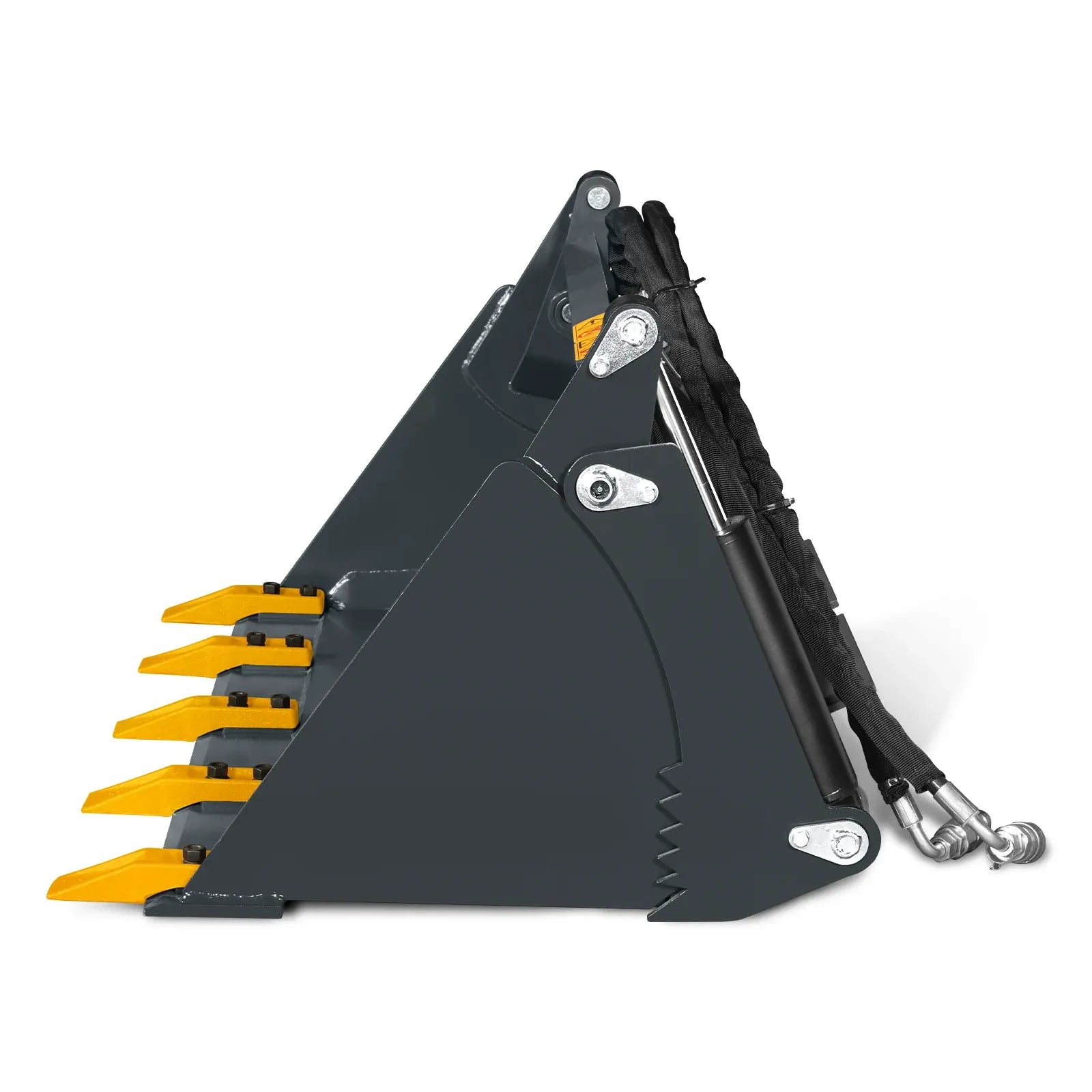 MechMaxx 44" 4-in-1 Combo Bucket Attachment for Mini Skid Steer with Quick Attach Universal Mount