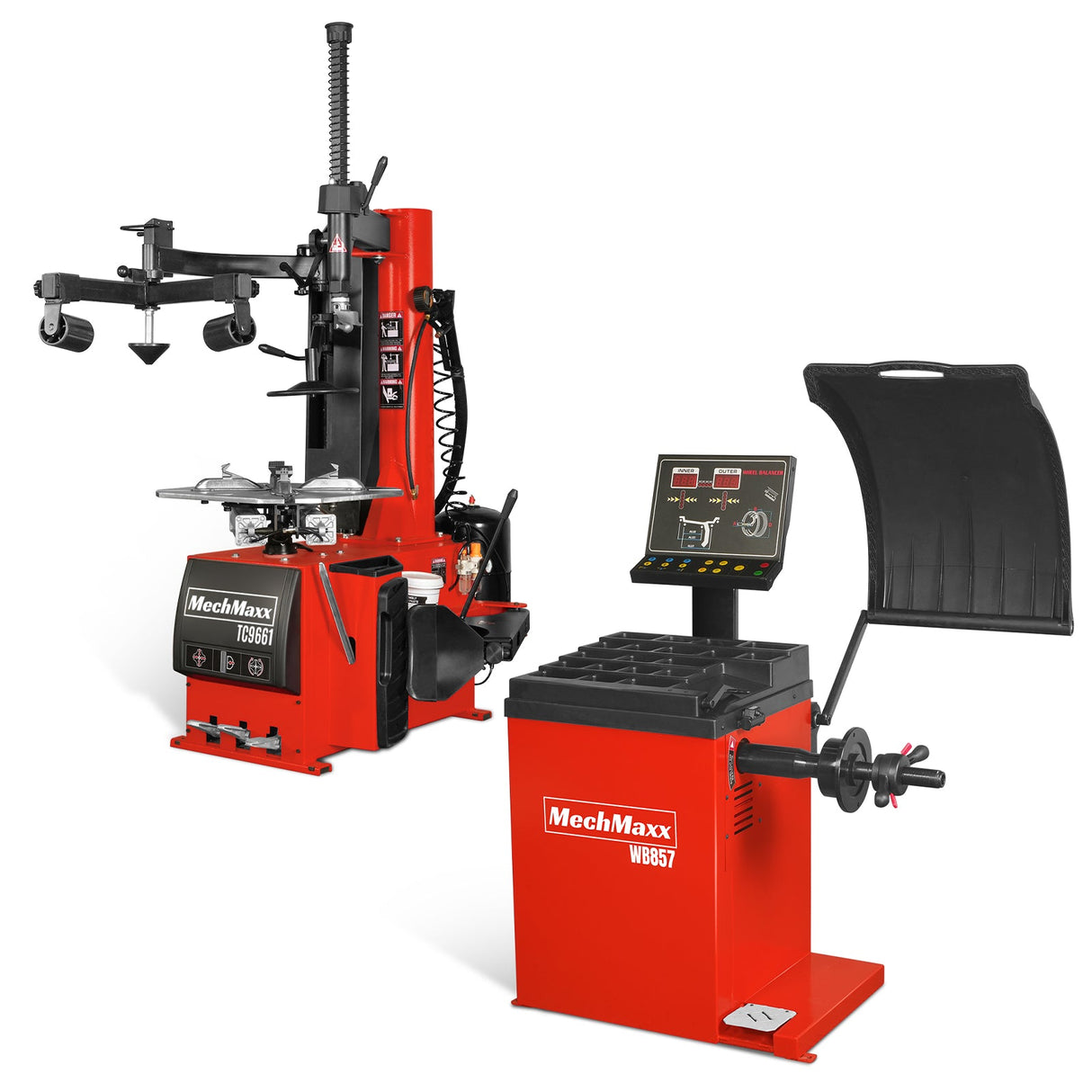 MechMaxx TC9661 + WB857 Tire Changer and Wheel Balancer Combo