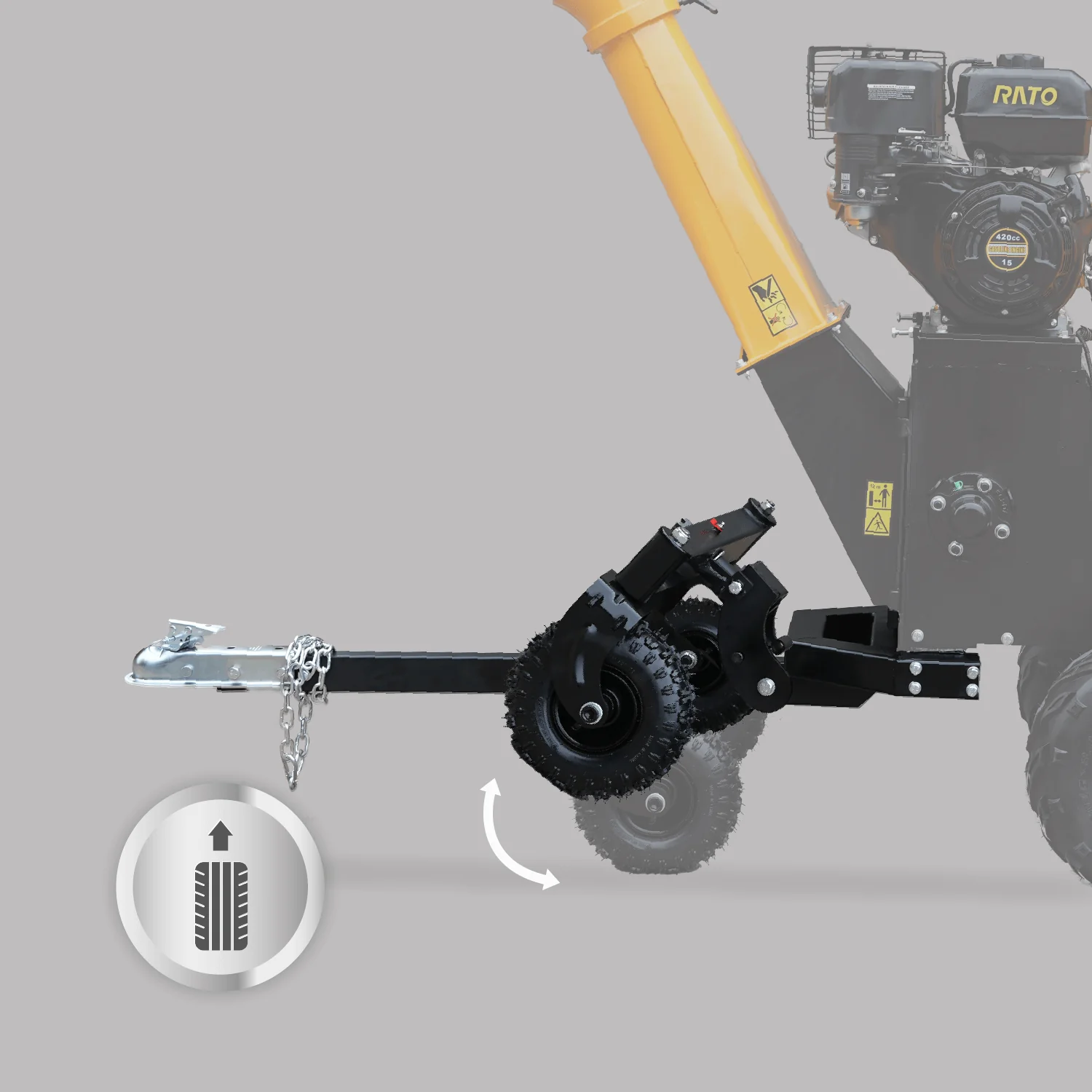 Chery Industrial 6" 15 HP 420cc Gas Powered Wood Chipper - YONWCDRGS350PRO