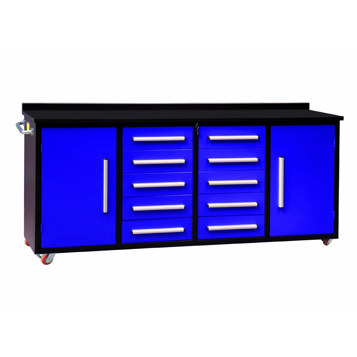 Chery Industrial 7ft 10-drawer Storage Workbench with Wheels - SUIWB07102RDAC