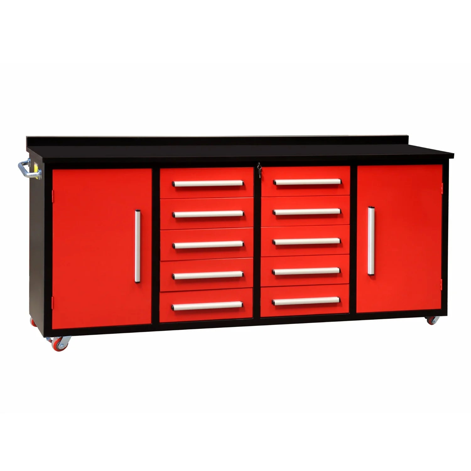 Chery Industrial 7ft 10-drawer Storage Workbench with Wheels - SUIWB07102RDAC