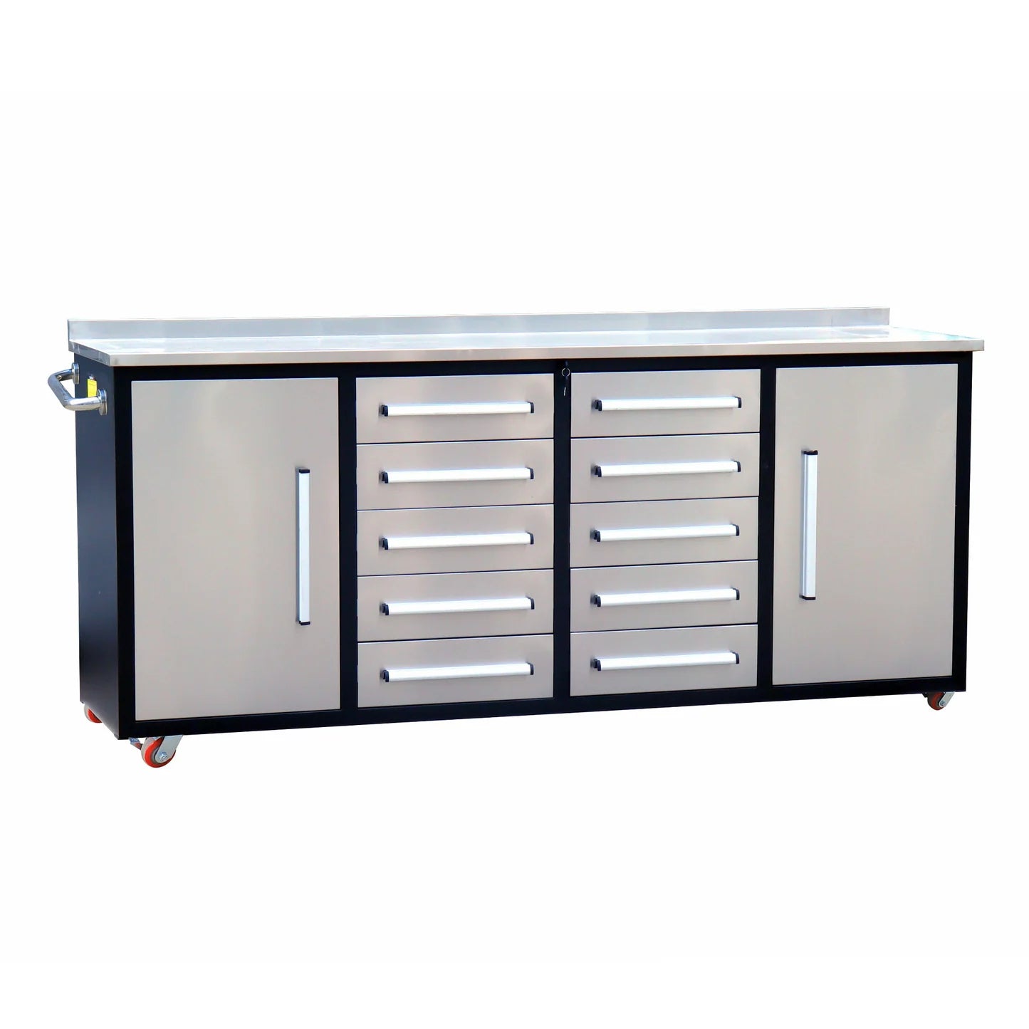 Chery Industrial 7ft 10-drawer Storage Workbench with Wheels - SUIWB07102RDAC