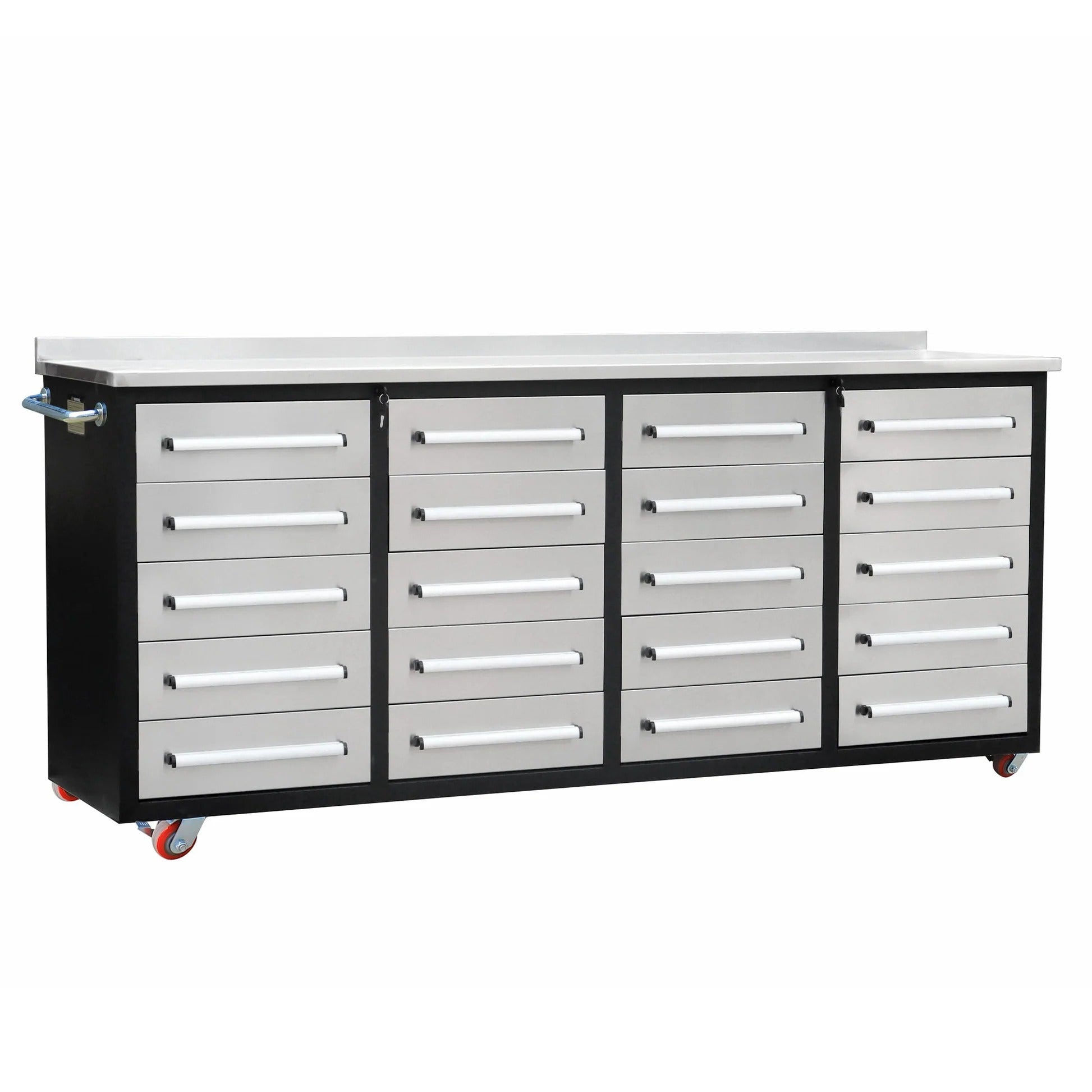 Chery Industrial 7ft 20-Drawer Storage Workbench with Wheels - SUIWB0720RDAC