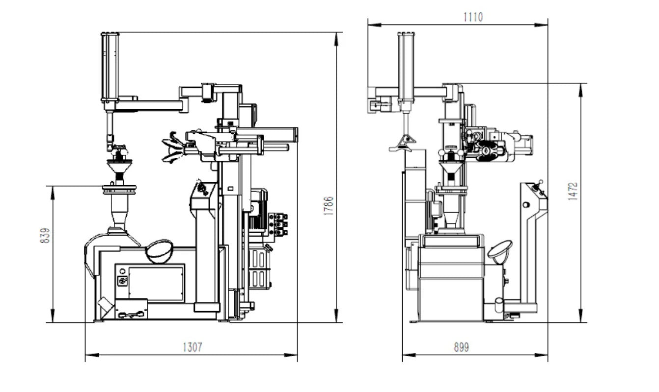 Katool KT-T900 Leverless Hydraulic Tire Changer for 12"-30" Rims
