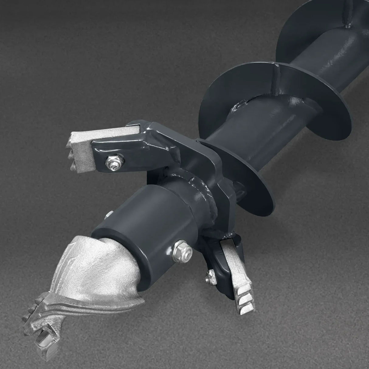 MechMaxx Mini Skid Steer Drive Auger Attachment with 6", 9", and 12" Auger Bits
