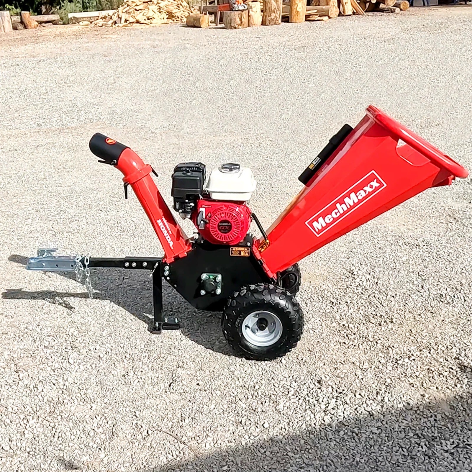 MechMaxx 4" HONDA GX200 Gas Powered Wood Chipper, Model GS650
