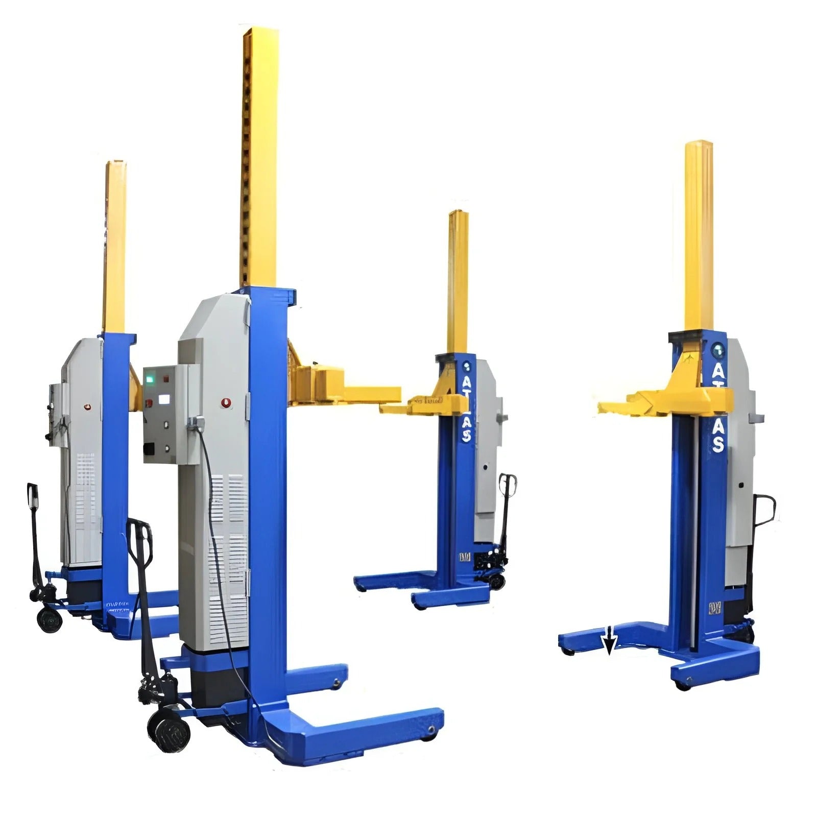 Atlas ALI Certified 66,000 lb Battery-Powered Mobile Column Lift System