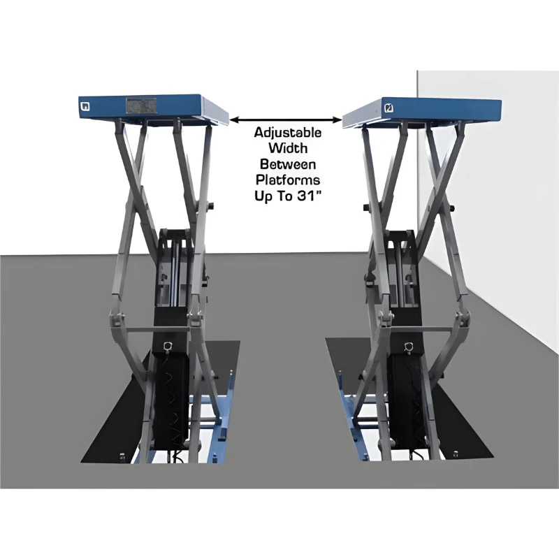 Atlas FM9SL In-Ground Full-Rise Scissor Lift with 9,000 lb Capacity and Flush-Mount Design