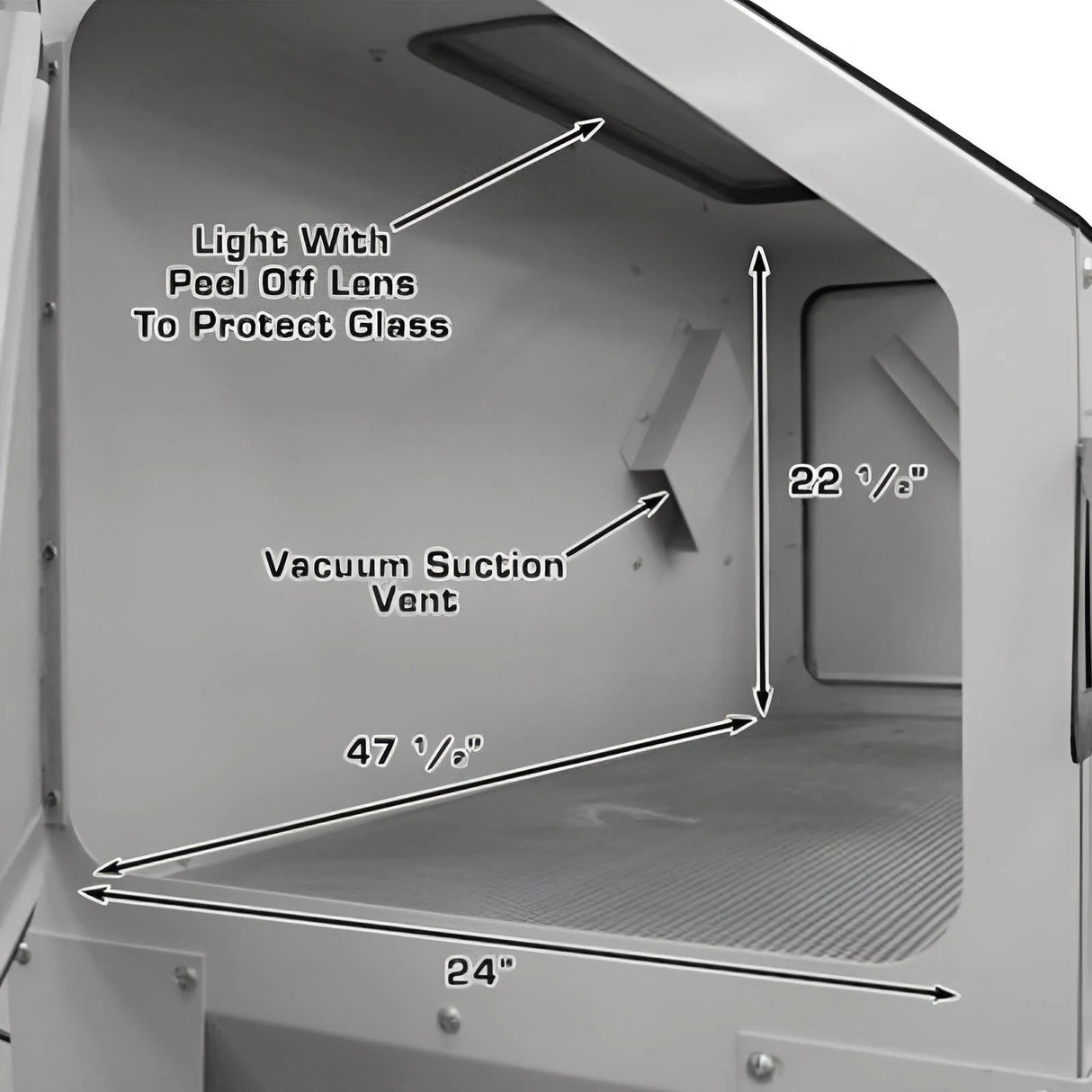 Atlas SBC420 Sandblast Cabinet with Integrated Vacuum System