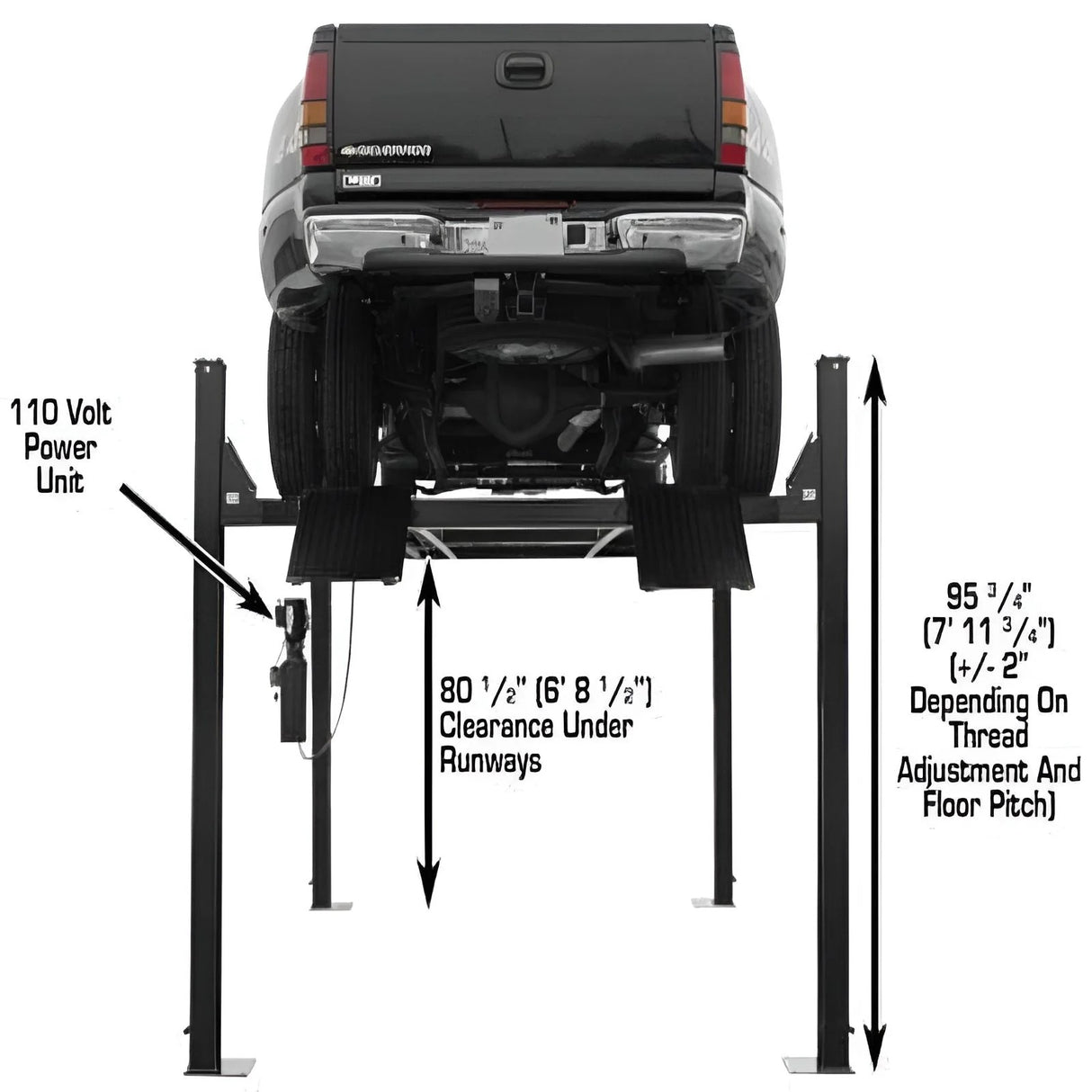 Atlas PRO9000 9,000 lb Capacity 4-Post Garage Vehicle Lift