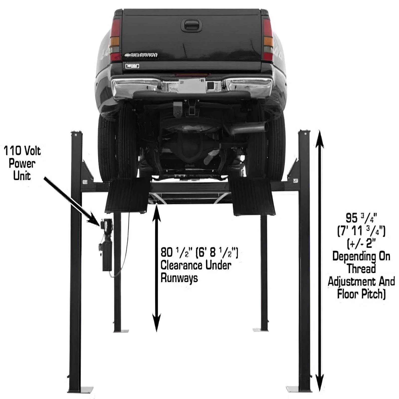 Atlas PRO9000 9,000 lb Capacity 4-Post Garage Vehicle Lift