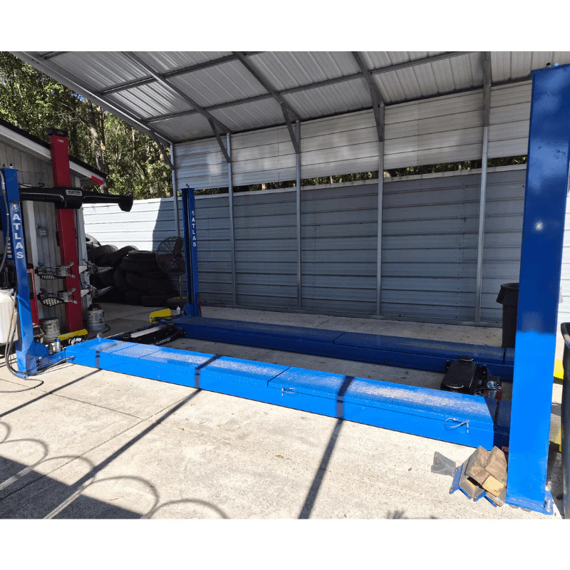 Atlas 412A 12,000 lb 4-Post Alignment Lift with RJ6 Rolling Jacks Combo