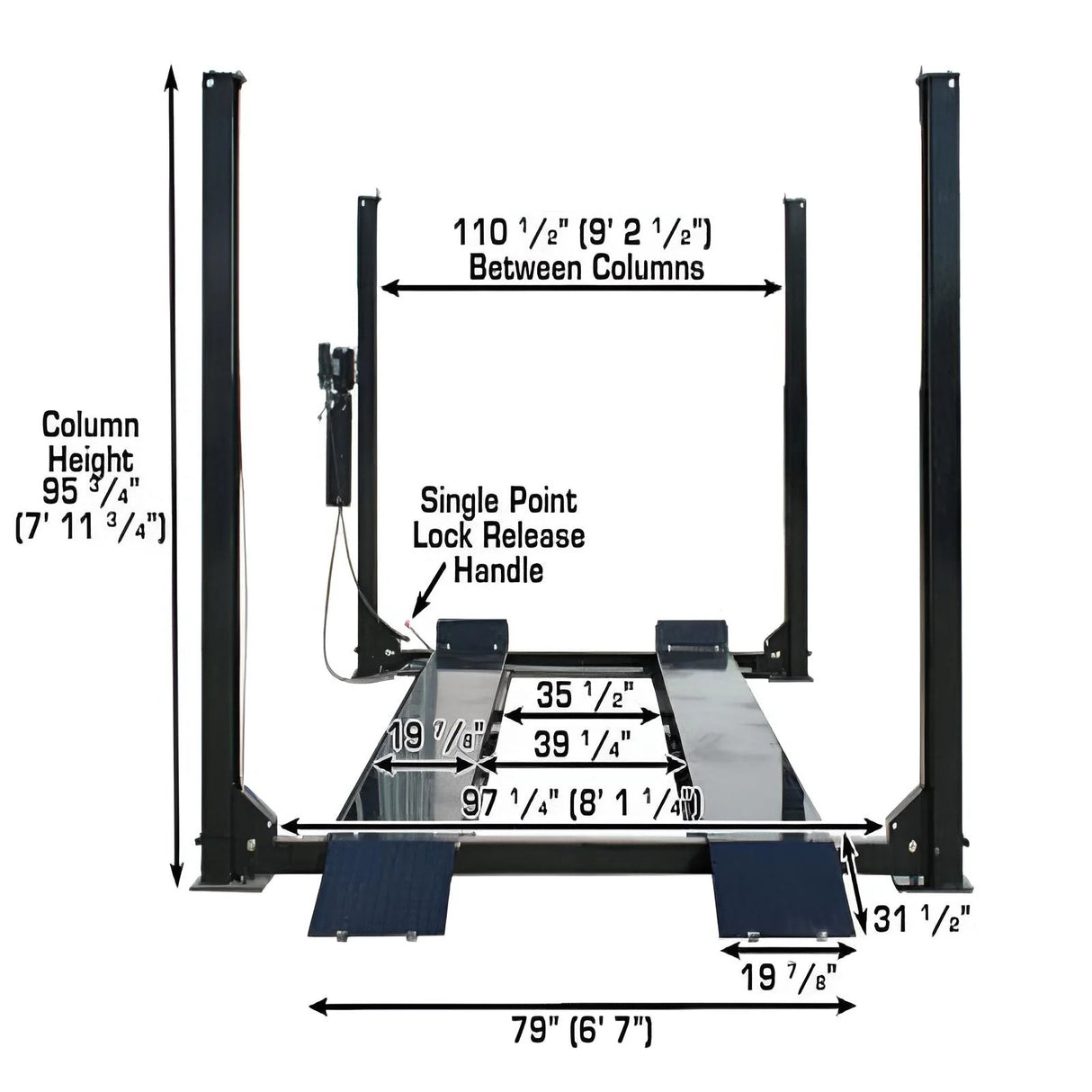 Atlas PRO9000 9,000 lb Capacity 4-Post Garage Vehicle Lift