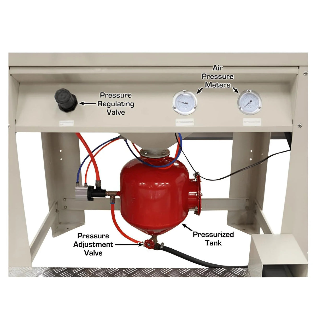 Atlas PSBC990 Extra Large Pressurized Sandblast Cabinet with Vacuum System and LED Lighting
