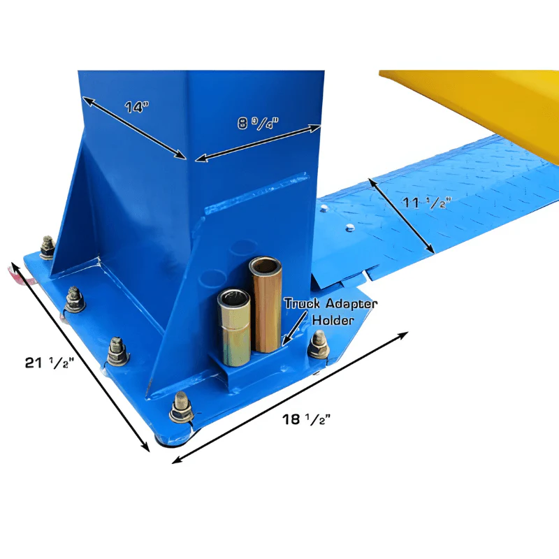 Atlas BP12000X 12,000 lb Baseplate 2-Post Lift – Heavy-Duty Low Ceiling Commercial Lift