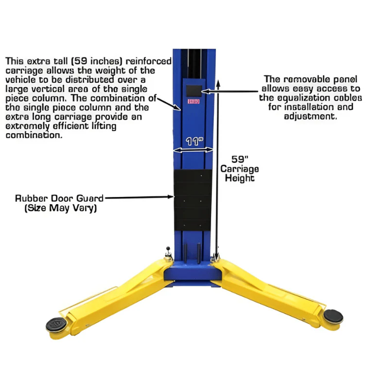 Atlas OHX10000X 10,000 lb Extra-Tall Heavy-Duty 2-Post Lift – Commercial Grade
