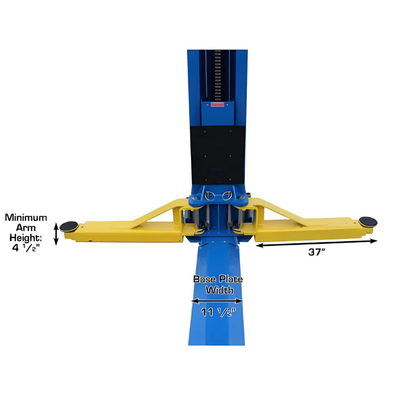 Atlas BP12000X 12,000 lb Baseplate 2-Post Lift – Heavy-Duty Low Ceiling Commercial Lift