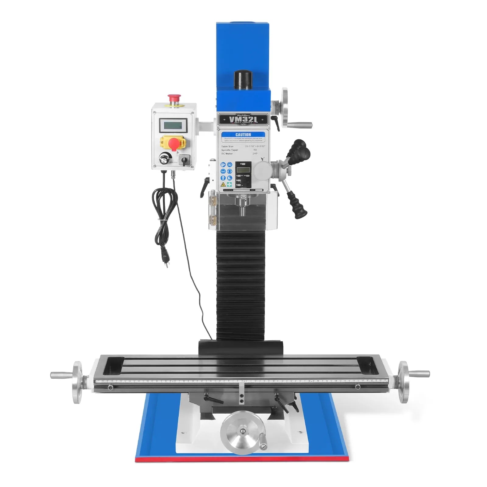 MechMaxx 8x33 Industrial Benchtop Mill Drill Machine with 2HP Motor, Model VM32L