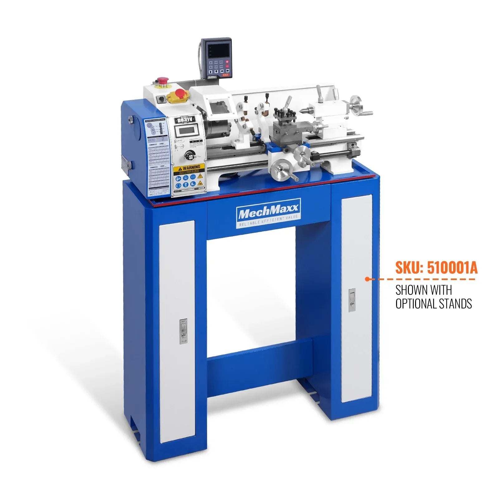 MechMaxx 8x16 Mini Metal Lathe Machine with DRO, Model 0831VD