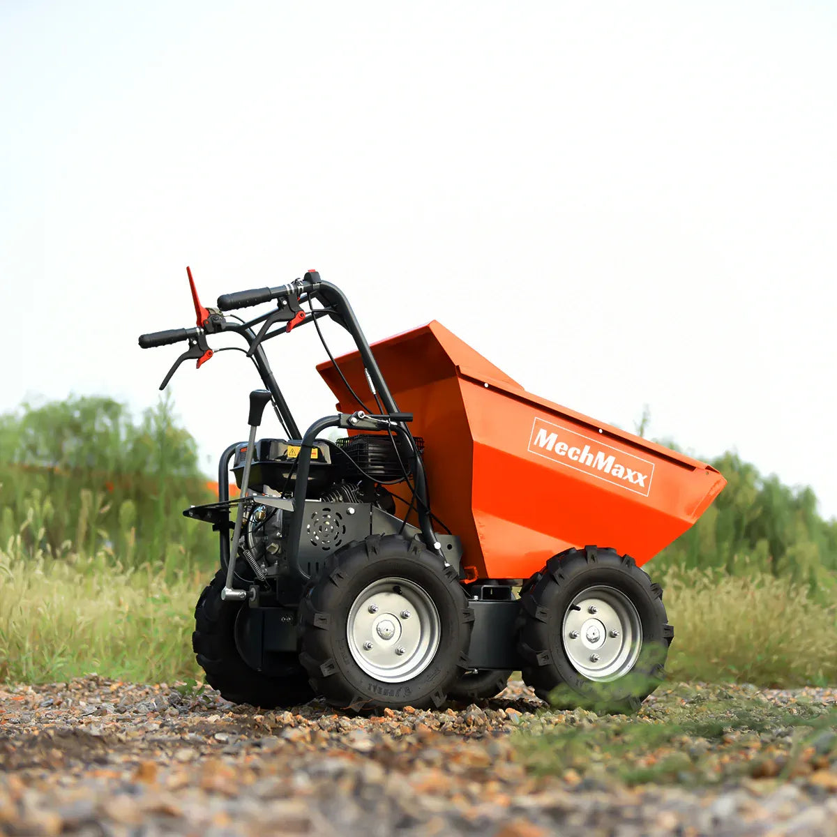 MechMaxx 660 lb Capacity 7HP Gas Powered Wheelbarrow Mini Dumper with 3F+1R Gearbox, Model T30