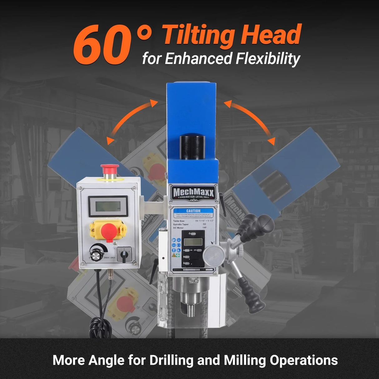 MechMaxx 10x30 Combination Lathe Milling Drilling Machine, Model 1030VC