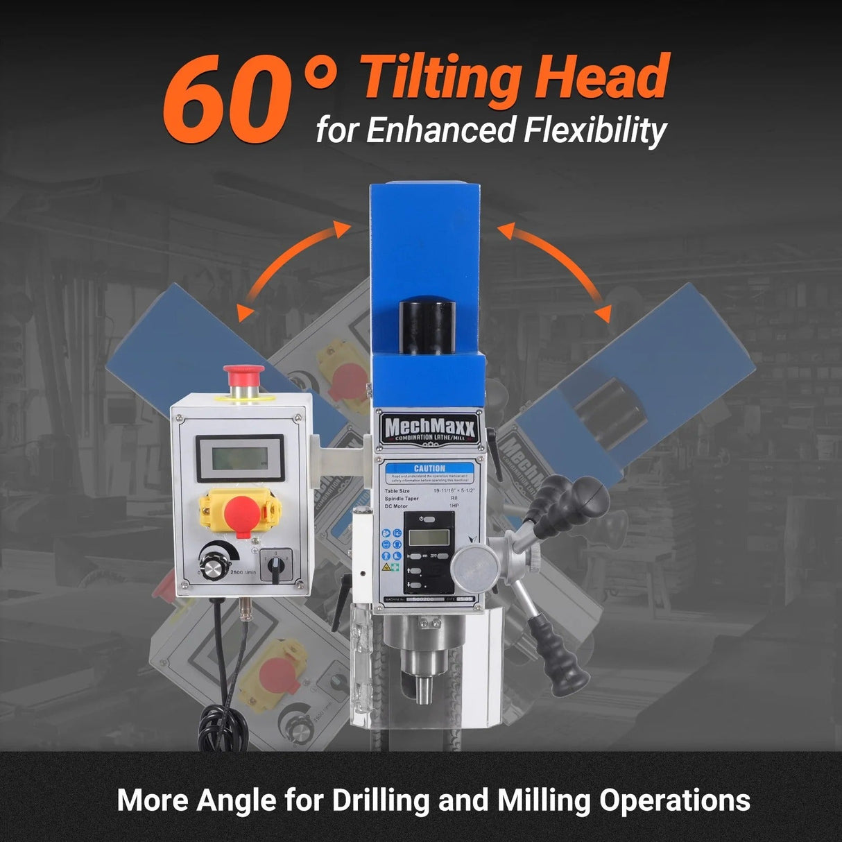 MechMaxx 10x30 Combination Lathe Milling Drilling Machine, Model 1030VC