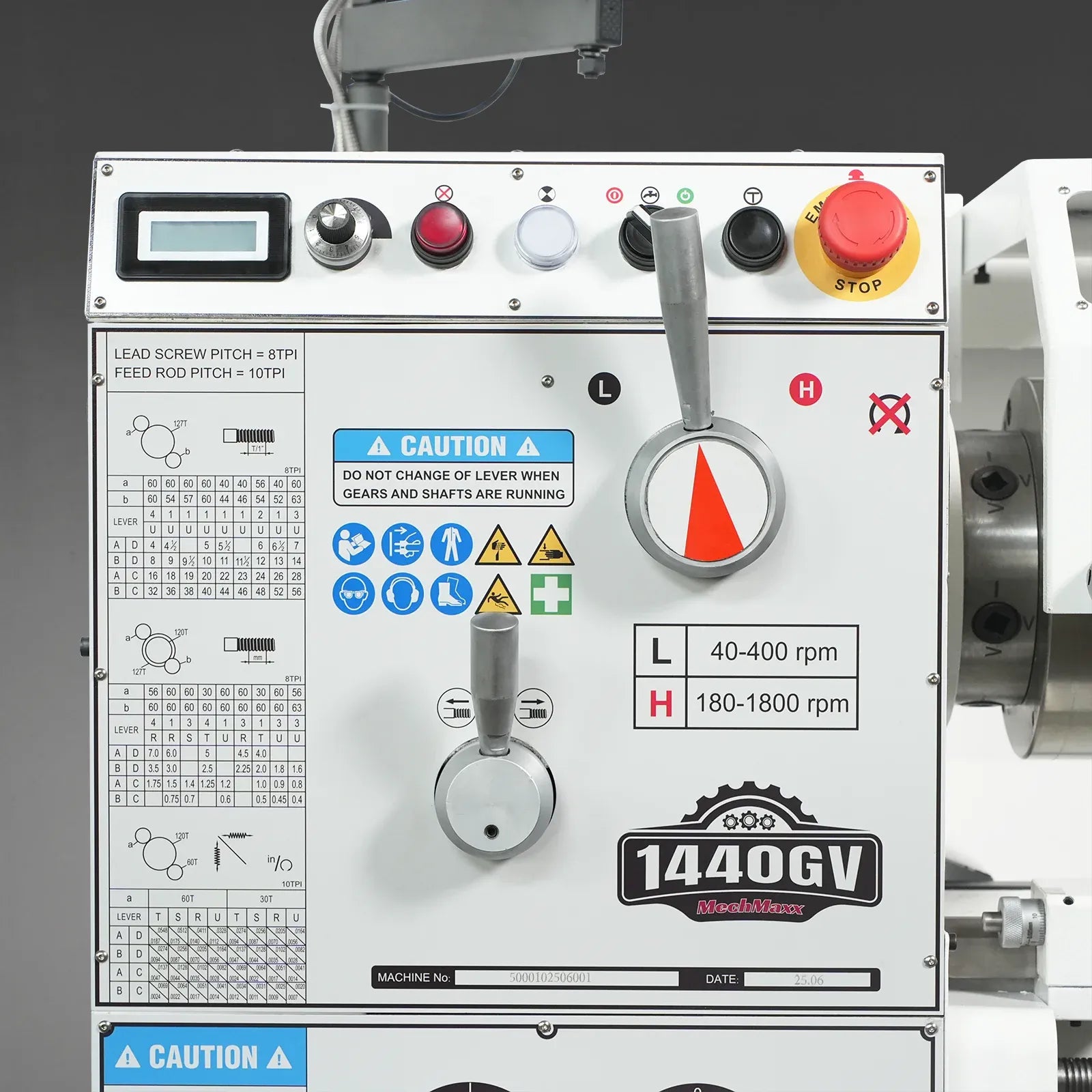 MechMaxx 14x40 Industrial Metal Lathe with Variable Speed and DRO, Model 1440GV